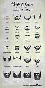 Barbers Guide For Beard Styles Vector Hipster Beard Diseños De