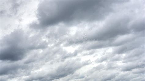 Many Dense Rain Clouds In The Overcast Sky Before The Moment Of The