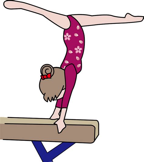 Gymnastics Clipart Transparent Balance Beam In Gymnastics Clipart