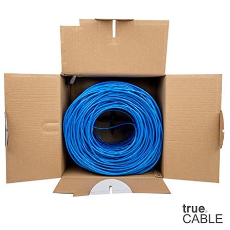 True Cable Cat6 Riser Cmr 1000ft Blue 23awg 4 Pair Solid Bare