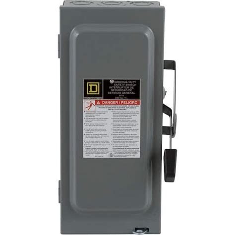 Square D 60 Amp 240 Volt 2 Pole Fused Indoor General Duty Safety Switch