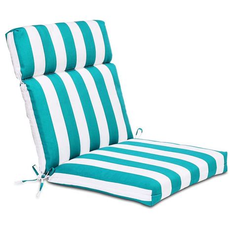 Cabana St Turquoise Steel Hinged Cushion Striped Cushions Patio