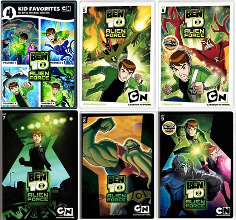 Ben 10 Alien Force Complete Series Vol 1 2 3 4 5 6 7 8 9 Dvd Sets