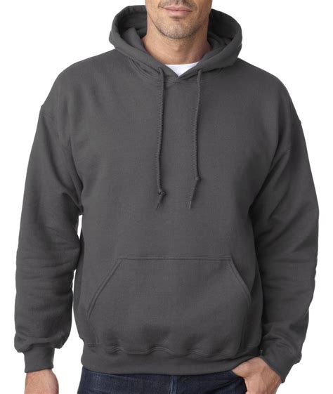 Big Mens Basic Dark Gray Pullover Hoodie By Gildan