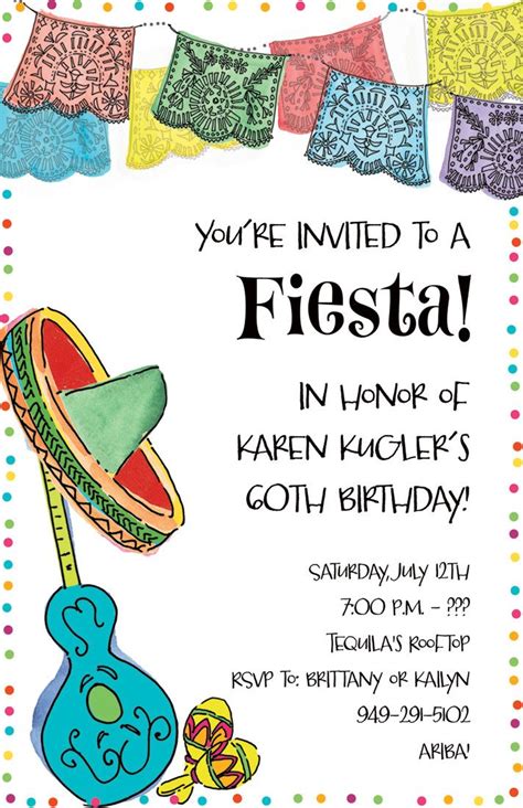 Mexican Party Invitations Free Template