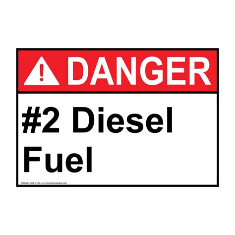 Ansi 2 Diesel Fuel Sign Ade 2102