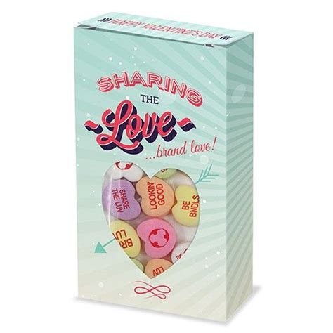 Small Window Box Conversation Heart Candy With 13 Custom Messages