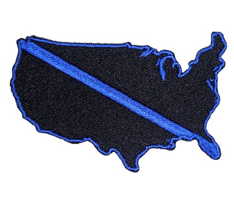 Thin Blue Line Law Enforcement Police United States Patch Leather Supreme
