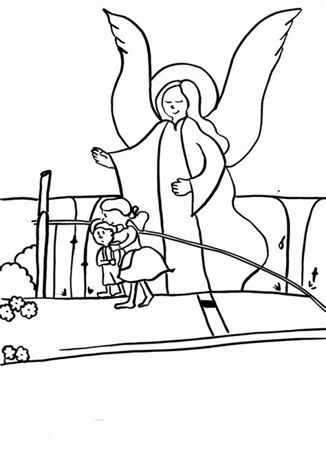 Download guardian angel coloring pages and use any clip art,coloring,png graphics in your website, document or presentation. Guardian Angel Coloring Pages | The Guardian Angel - Coloring Home | Santo anjo da guarda ...