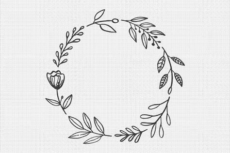 Flower Wreath Svg Cut File For Cricut Or Other Cutting My Xxx Hot Girl