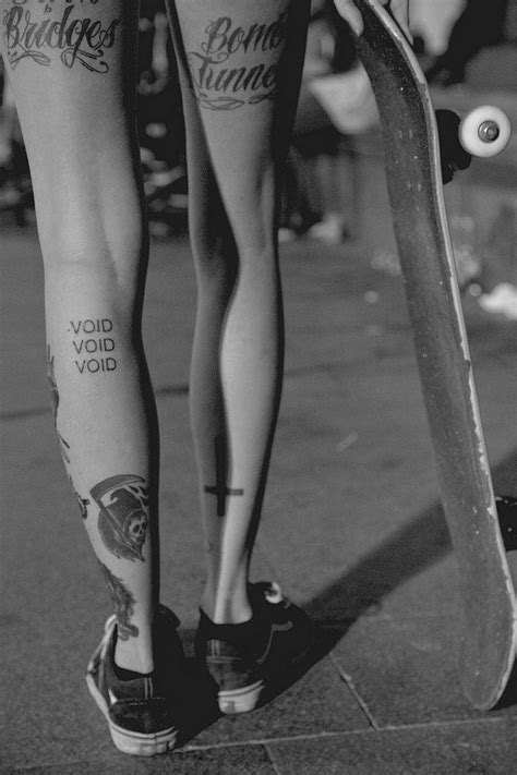 Skate Girls Tattoos Leg Tattoos Foot Tattoos