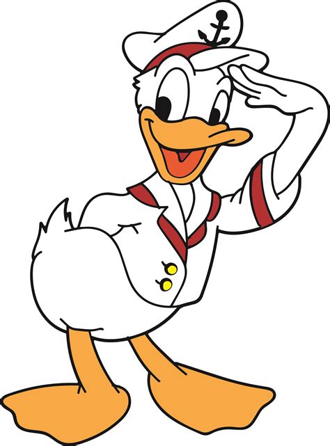 Donald Duck Clipart Sailor Pencil And In Color Donald Duck Clipart