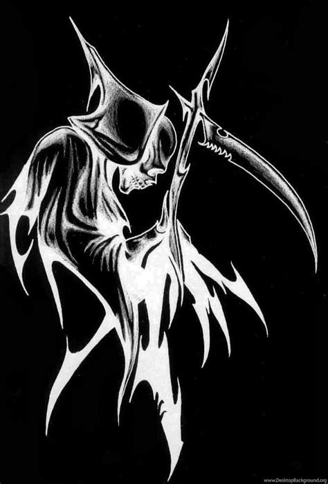 Tribal Grim Reaper Tribal Grim Reaper Tattoo Designs Clipart Best