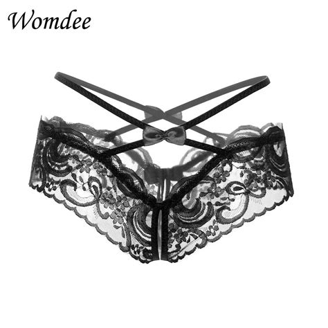 Hot Women Sexy Panties Female Floral Lace Thong Low Rise Briefs Erotic G String Breathable