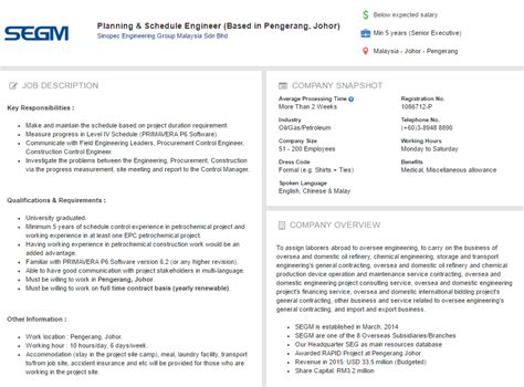 Va tech wabag limited pratibha industries limited jv. Oil &Gas Vacancies: Planning & Schedule Engineer -Sinopec ...