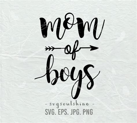 Mom Of Boys Svg File Momlife Silhouette Cut File Cricut Etsy