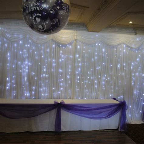 Led Star Curtain Light Backdrop White 3 M High X 6 M Long Wedding