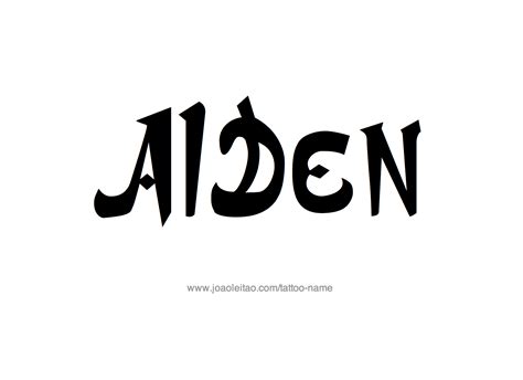 Aiden Name Tattoo Designs
