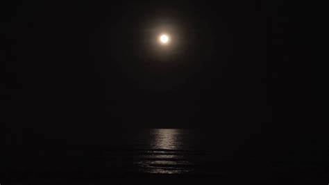 Moon And Sea At Dark Night Stock Video Footage Storyblocks