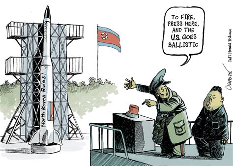 North Korea Preparing Another Missile Launch Globecartoon Political Cartoons Patrick Chappatte