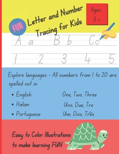 Letter And Number Tracing For Kids With Numbers Spelled Out In English