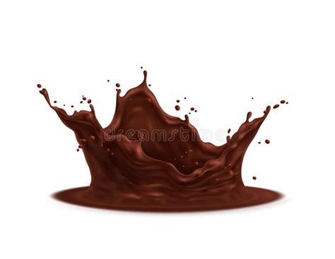 Realistic Chocolate Splatter Composition Stock Vector Illustration Of