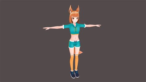 Anime Fox Girl 3d Model By Friendlykot 4de9a8d Sketchfab
