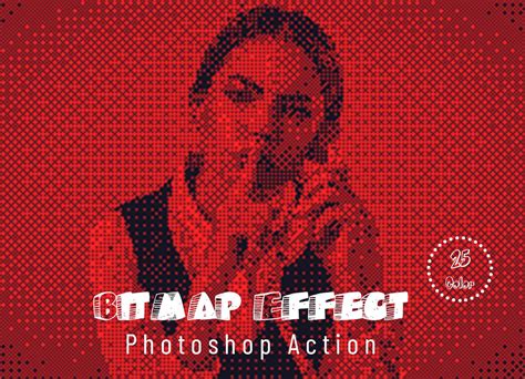 Bitmap Effect Photoshop Action Actions ~ Creative Market