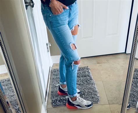 Nike Air Max 270 Outfit Nike Air Max 270 Outfit Ideas Ripped Jean Skinny Jeans School Outfits