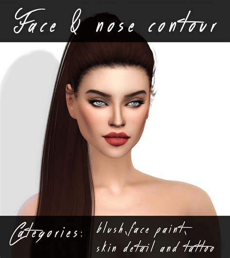 Makeup Nose Contouring Sims 4 Cc Makeup Contour Set