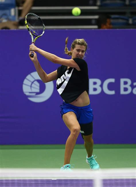 Eugenie Bouchar At Practice Session At Bnp Paribas Wta Finals In