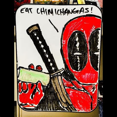 Whiteboardmusings Deadpool Chimichanga Marvel Art Artist Comics