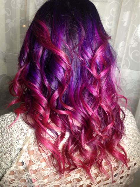 Pink Purple Hair Color By Kristemariellc Pink Ombre Hair Hair Styles