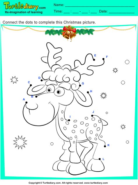 These christmas preschool tracing worksheets are great pre handwriting practice for kids. Connect the Dots Reindeer Worksheet - Turtle Diary