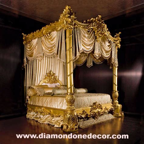 Baroque Luxury Gold Leaf Rococo French Reproduction Louis Xv Mahogany