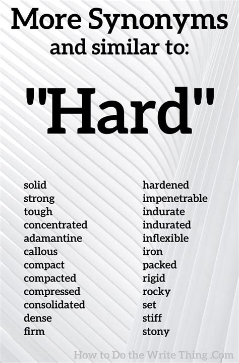 More Synonyms For Hard In 2021 Writing Words Good Vocabulary Words