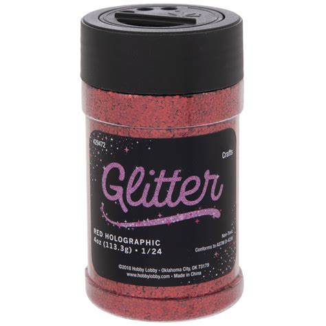 Holographic Red Glitter 4 Ounce Hobby Lobby 429472