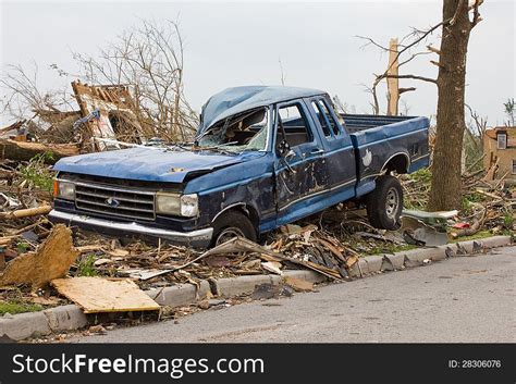 Tornado Damaged Truck Joplin Mo Free Stock Images And Photos 28306076