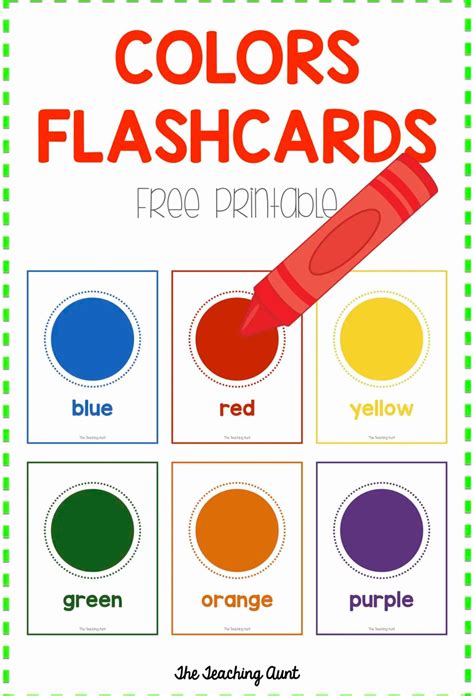 Color Flash Cards Printable Pdf