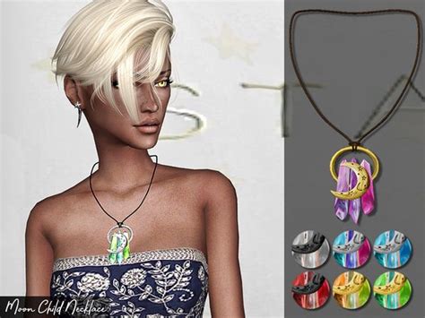 Genius Moon Child Necklace By Genius666 Kids Necklace Moon Child Sims