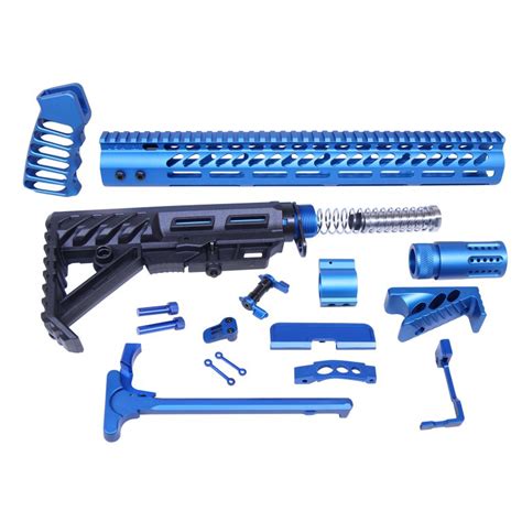 Ar 15 Ultimate Rifle Kit Anodized Blue Guntec Usa