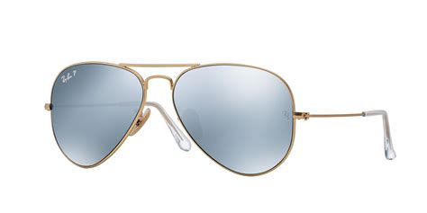 Ray Ban Rb3025 Aviator Classic Flash Mirrored Sunglasses Matte Goldpolarized Ebay