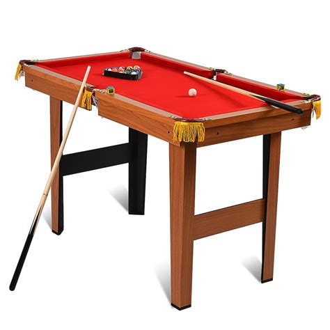 Costway 48 Mini Table Top Pool Table Game Billiard Set Cues Balls T Indoor Sports Walmart