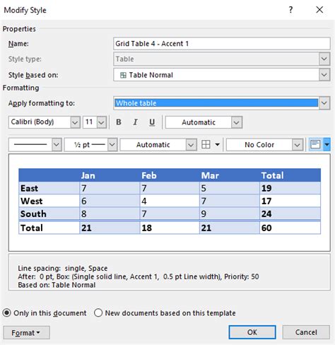 How To Format Microsoft Word Tables Using Table Styles Ultimate Guide