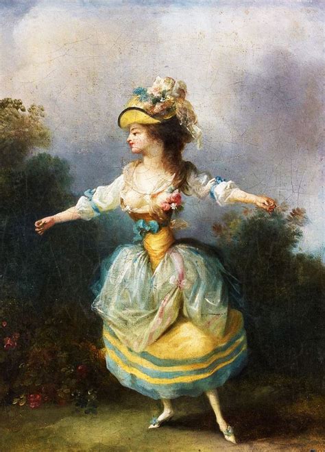 Jean FrÉdÉric Schall 1752 1825 Paris Danseuse à La Robe Bleue Et