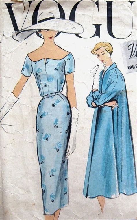 Vintage 1950s Vogue Couturier Design Sewing Pattern By Alisha Vintage