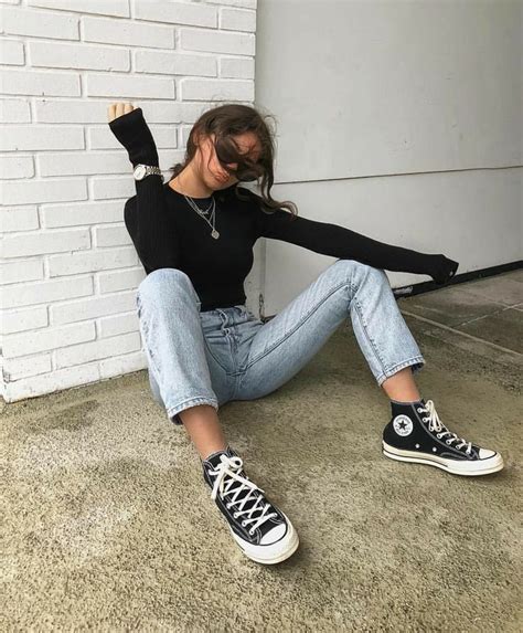 Pin By Kusang Klt On Style Inspirations Outfits With Converse High