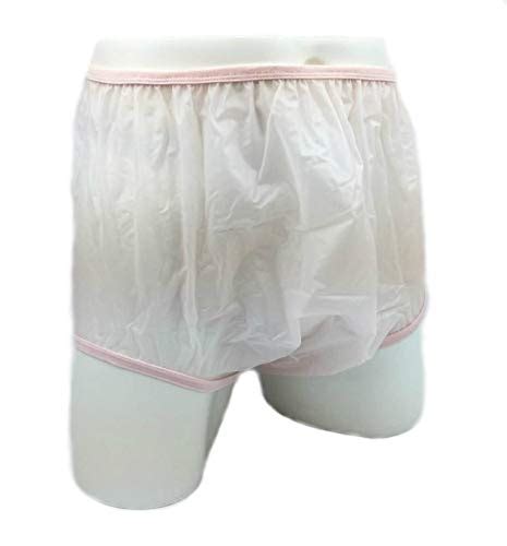 Drylife Adult Waterproof Incontinence Plastic Pants Pink Large