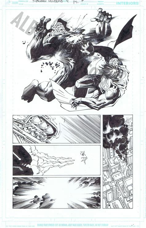Albert Moy Original Comic Art Superman Unchained By Jim Lee