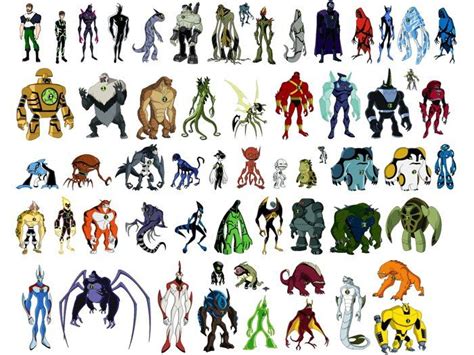 Ben All Aliens Characters Cartoon TV Series Art X Wall Print POSTER Alien Character